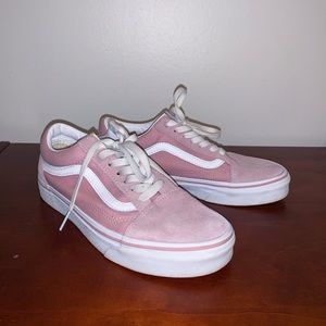 Pink Suede Old Skool Vans (low top)
